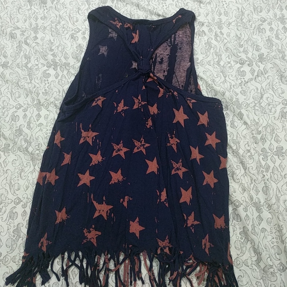 Fringed Racerback Tank | Size Small - Picture 2 of 3